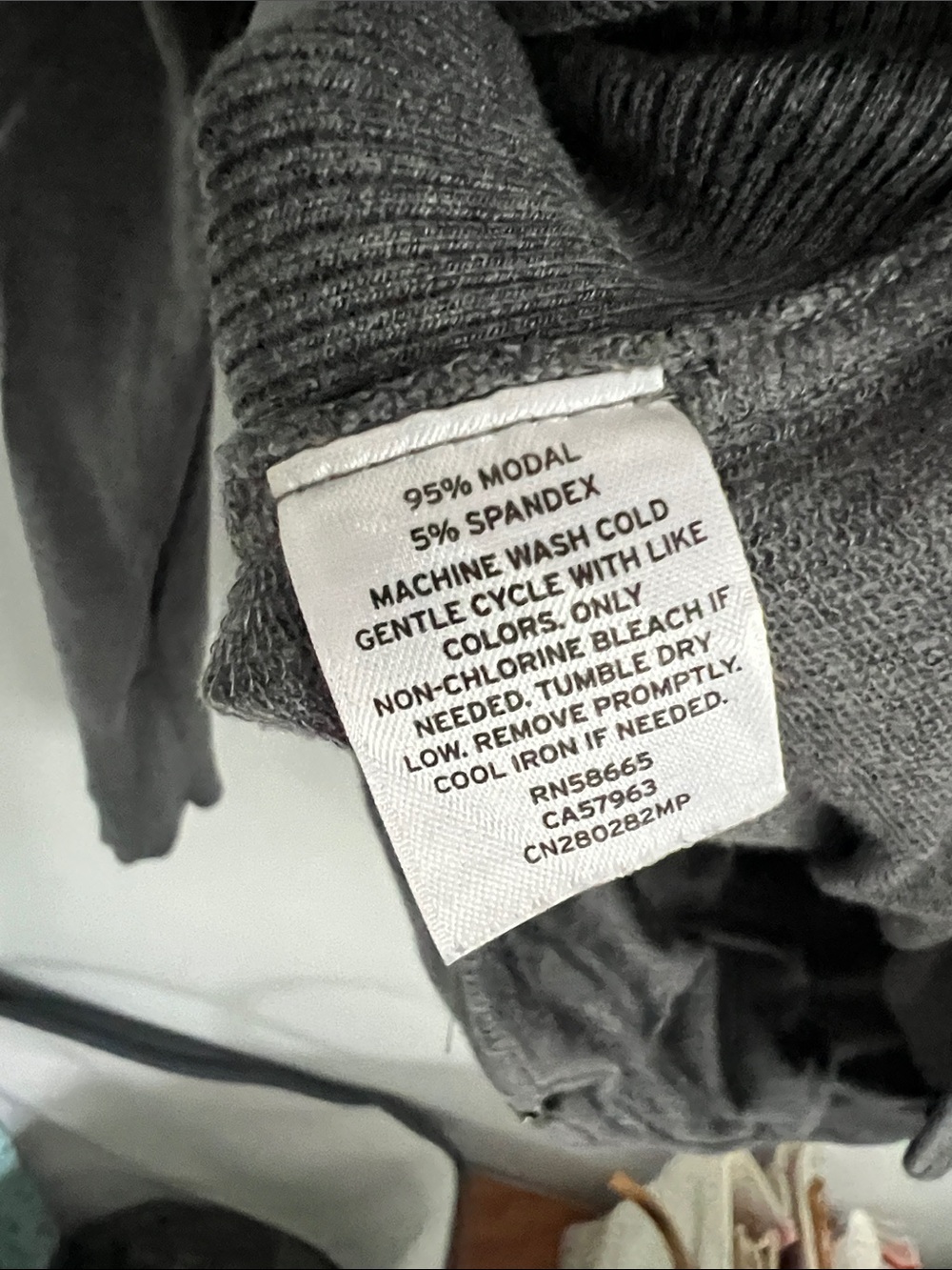Caslon Gray Asymmetric Zip Cowl Sweater Hoodie - Picture 6 of 6
